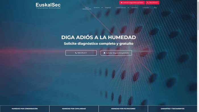 Diseño de la web Euskaltec
