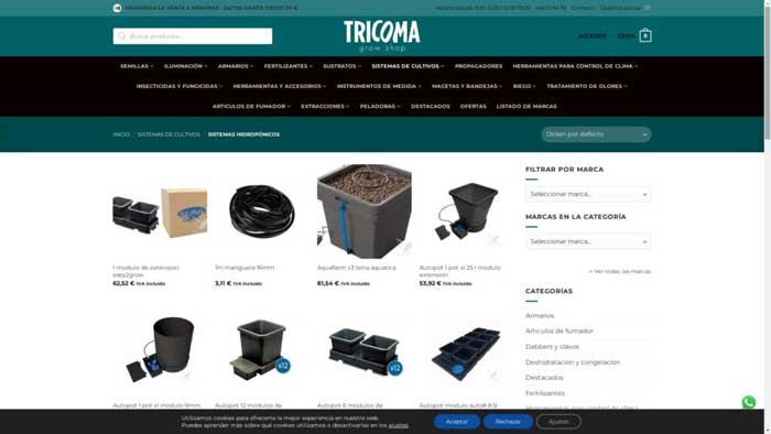 Diseño de la tienda Online con Woocommerce Tricoma