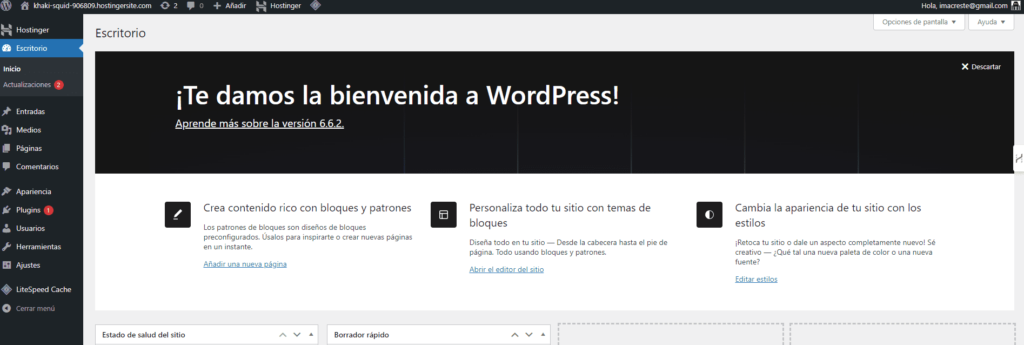 Backend de WordPress