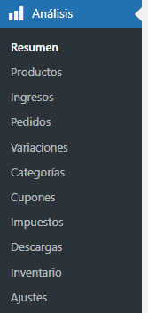 Análisis en WooCommerce