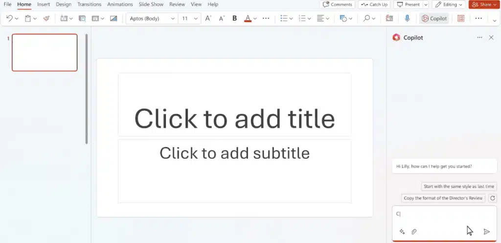 Copilot PowerPoint