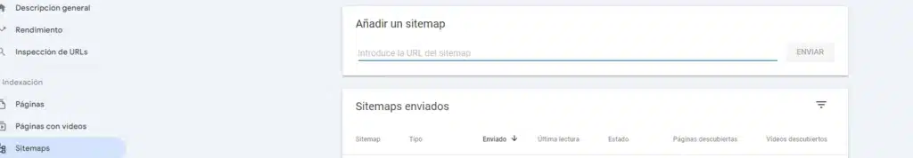 Subir sitemap en Google Search console