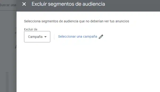 Excluir audiencias de Google ADS