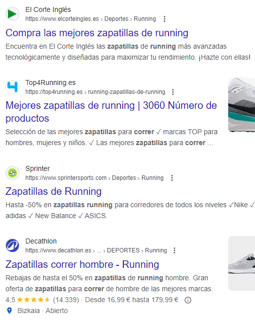 Sugerencias semánticas de Google